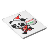 "MERRY XMAS" PANDA BEER SANTA NOTITIEBLOK (Schuin)