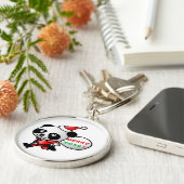 "MERRY XMAS" PANDA BEER SANTA SLEUTELHANGER (Zijkant)