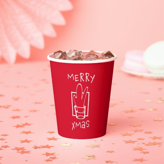 Merry Xmas Papieren Bekers (Insitu)