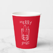 Merry Xmas Papieren Bekers (Voorkant)