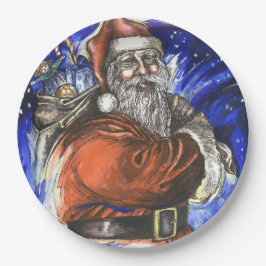 "Merry Xmas", papieren Borden 9 x 9 inch" Bordje