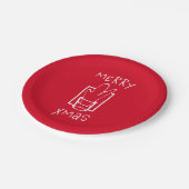 Merry Xmas Papieren Bordje (Gekanteld)