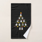 Merry Xmas Penguin-kerstboomverlichting Handdoek (Handdoek)