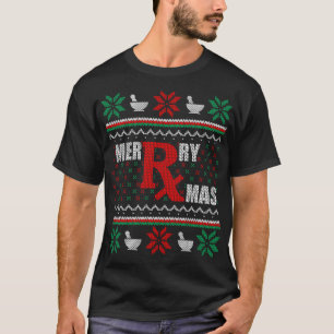 Merry Xmas Pharmacist Ugly KerstSweater Pharm T-shirt
