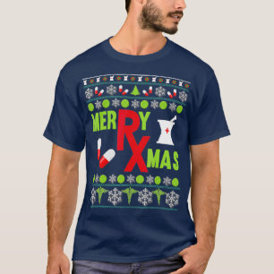 Merry Xmas Pharmacist Ugly Sweater Kerstmis T-shirt