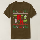 Merry Xmas Pharmacy Tech Pharmacist Ugly Kerstmis T-shirt (Design voorkant)