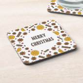 Merry Xmas red mulling wijnspecerijen Bier Onderzetter (Linkerzijde)