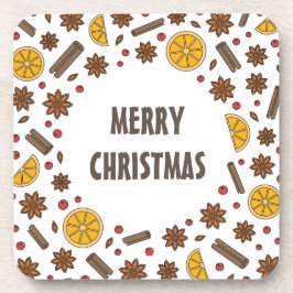 Merry Xmas red mulling wijnspecerijen Bier Onderzetter