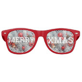 MERRY XMAS retro Shades / Fun Party Sunbril Retro Zonnebril (Voorkant)