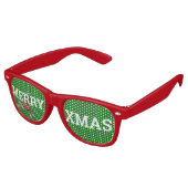 MERRY XMAS retro Shades / Fun Party Sunbril Retro Zonnebril (Gekanteld)