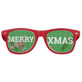 MERRY XMAS retro Shades / Fun Party Sunbril Retro Zonnebril (Voorkant)