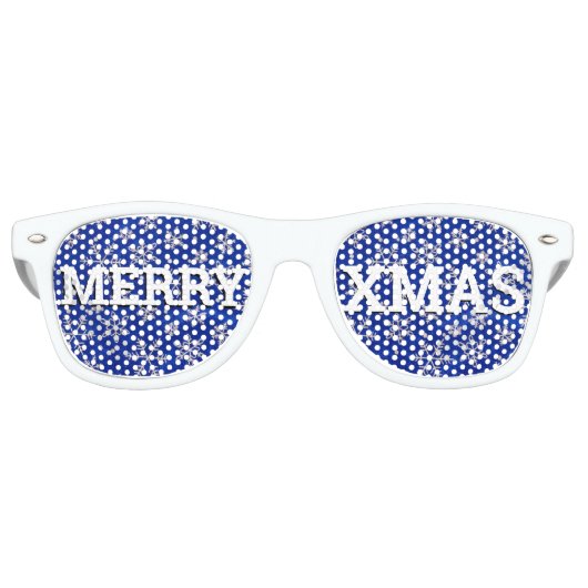 MERRY XMAS retro Shades / Fun Party Sunbril Retro Zonnebril (Voorkant)