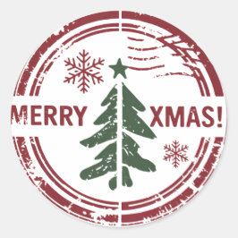 Merry xmas ronde sticker