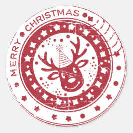 Merry xmas ronde sticker