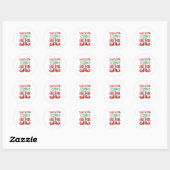Merry Xmas Santa Little Helper Ronde Sticker (Vel)
