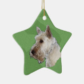 Merry Xmas Scottish Terrier (Wheaten) Keramisch Ornament (Rechts)