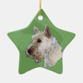 Merry Xmas Scottish Terrier (Wheaten) Keramisch Ornament
