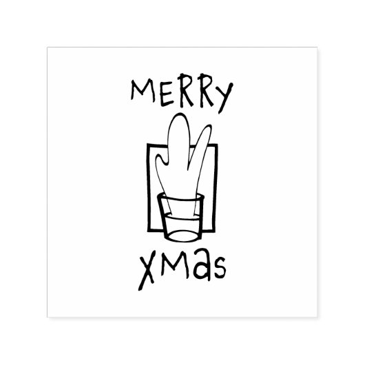 Merry Xmas Shots Zelfinktende Stempel (Design)