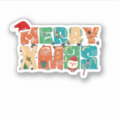 Merry Xmas Sticker (Voorkant)