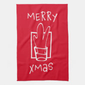 Merry Xmas Theedoek (Verticaal)