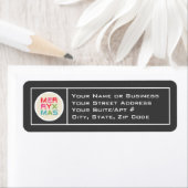 Merry Xmas Typography Retouradreslabels Etiket (Insitu)