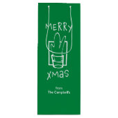 Merry Xmas Wijn Cadeautas (Voorkant)