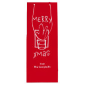 Merry Xmas Wijn Cadeautas (Achterkant)