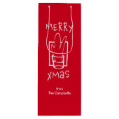 Merry Xmas Wijn Cadeautas (Voorkant)