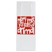 Merry Xmas Ya Filthy Animal Xmas Wine Canvas tas Wijn Cadeautas (Voorkant)