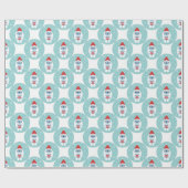 Merry Xmas Yeti - kerstpatroon Cadeaupapier (Vlak)