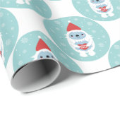 Merry Xmas Yeti - kerstpatroon Cadeaupapier (Rol Hoek)