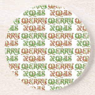 Merry Xmas Zandsteen Onderzetter