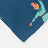 Merry Xmass Winter Theme Navy Cute Ice Fleece Deken (Hoek)