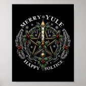Merry Yule & Happy Solstice Poster (Voorkant)