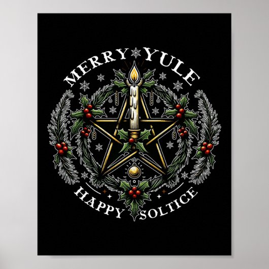 Merry Yule & Happy Solstice Poster (Voorkant)