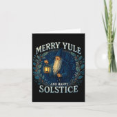 Merry Yule And Happy Solstice Mystic Winter Quote  Kaart (Voorkant)