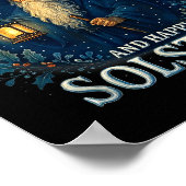 Merry Yule And Happy Solstice Mystic Winter Quote  Poster (Hoek)