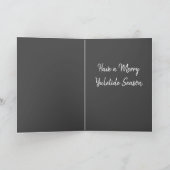 Merry Yule Bat Holiday Greeting Kaart (Binnen)