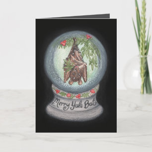 Merry Yule Bat Holiday Greeting Kaart