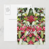 Merry Yule Berry Solstice kerst Feestdagenkaart (Voorkant / Achterkant)