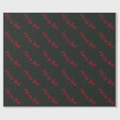 Merry Yule Black Wrapping Paper Cadeaupapier (Vlak)