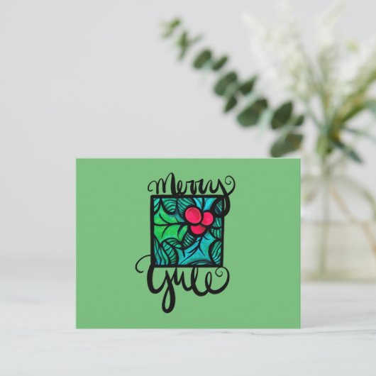 Merry Yule Briefkaart (Staand voorkant)