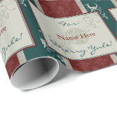 Merry Yule Cadeaupapier (Rol Hoek)