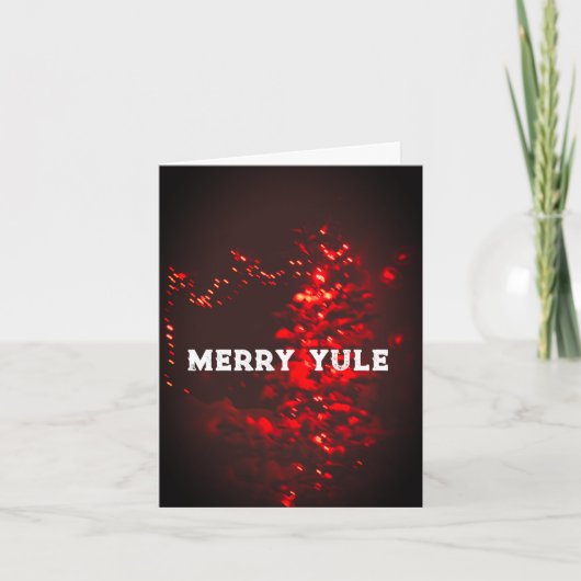 Merry Yule Christmas Card Feestdagen Kaart (Voorkant)