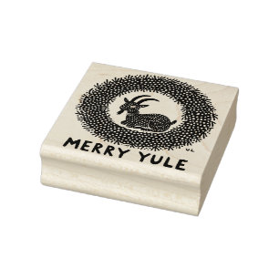 Merry Yule Goat Rubberstempel