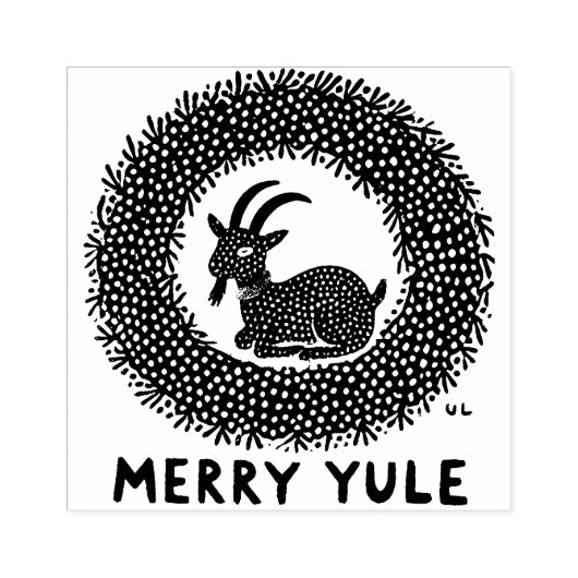 Merry Yule Goat Rubberstempel (Afrduk)