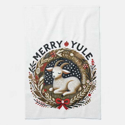 Merry Yule Goat Theedoek (Verticaal)