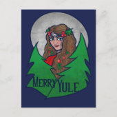 Merry Yule Goddess Art Pagan Briefkaart (Voorkant)