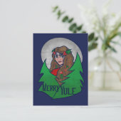 Merry Yule Goddess Art Pagan en Wiccan Yule Briefkaart (Staand voorkant)