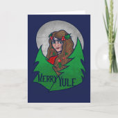 Merry Yule Goddess Art Pagan en Wiccan Yule Kaart (Voorkant)